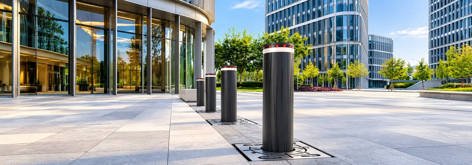 FAAC J Series corporate bollard installations