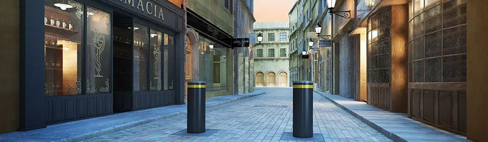 FAAC J275 bollards for controlled vehicle access